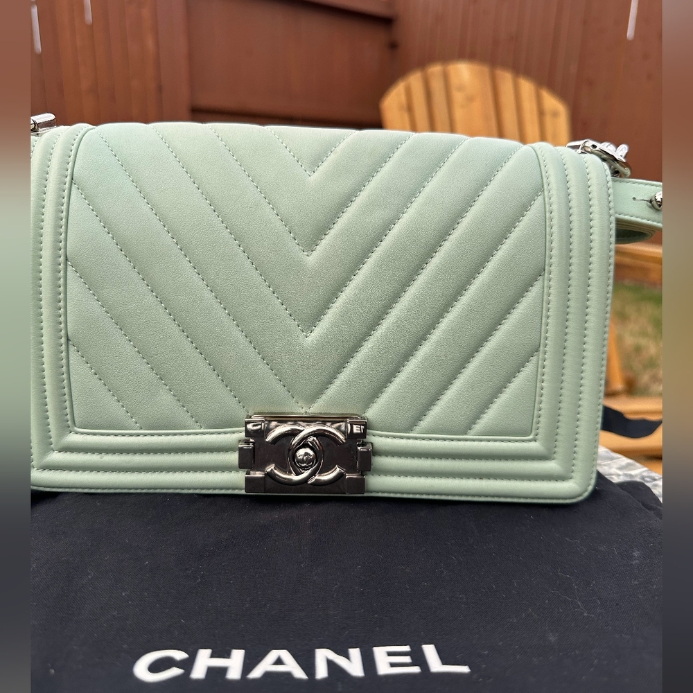 Chanel Chevron Boy Handbag